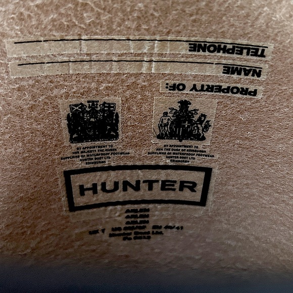 HUNTER Arlen Two-Tone Brown and Olive Tall Rain Boots Size 8Men/9Women NWOT - Picture 2 of 14